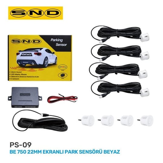 BE 750 22MM EKRANLI PARK SENSÖRÜ BEYAZ