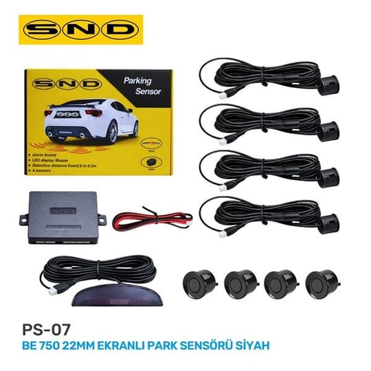 BE 750 22MM EKRANLI PARK SENSÖRÜ SİYAH