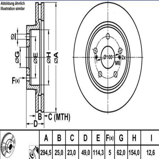 FREN DISK ON HAVA KANALLI 294,5-5 ( SUZUKI: GRAND VITARA  05 - 11 )