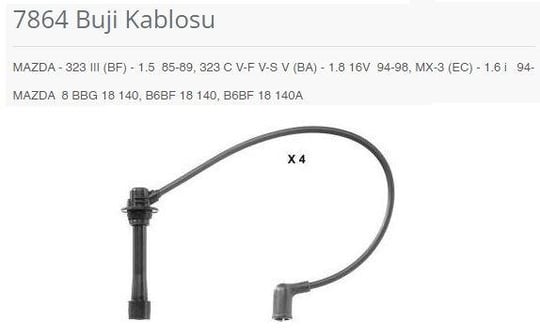 BUJI KABLOSU 7864