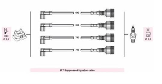 BUJI KABLOSU ALFA 33 WEBER 1.3İE ALFA 145 1.4İE (AAR719)