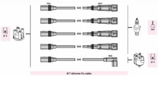 BUJI KABLOSU AUDI 80 100 A4 1.6 8V ABB AUD (AAU279)