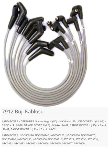 BUJİ KABLOSU LAND ROVER - DEFENDER STATİON WAGON L D - 3.9 V8 4×4 98-.DISCOVERY I LJ. LG - 3.9 V8 4×4 93-98. RANGE ROVER II LP - 3.9 4×4 94-02. RANGE ROVER II LP - 4.0 4×4 98-02. RANGE ROVER II LP - 4.6 4×4 94-02