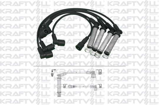 BUJI+BOBIN KABLOSU ASTRA 1,4 8V 91>01 - COMBO 1,4 /V 91>01 - CORSA 1,4 8V 89>93 (SILIKON KABLO)