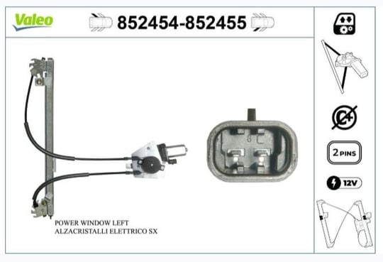CAM MEKANİZMASI ARKA SAĞ PEUGEOT 306