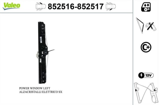 CAM MEKANİZMASI ÖN SOL FIAT 500L