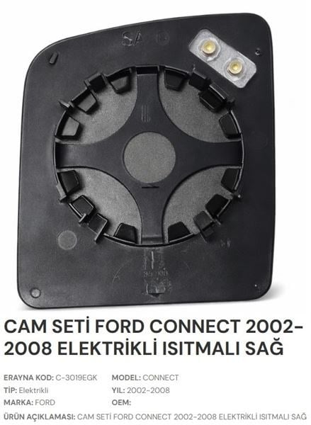CAM SETİ FORD CONNECT 2002-2008 ELEKTRİKLİ ISITMAL I SAĞ