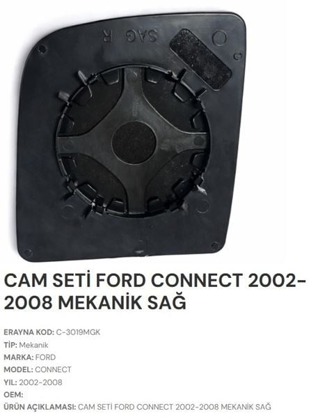 CAM SETİ FORD CONNECT 2002-2008 MEKANİK SAĞ