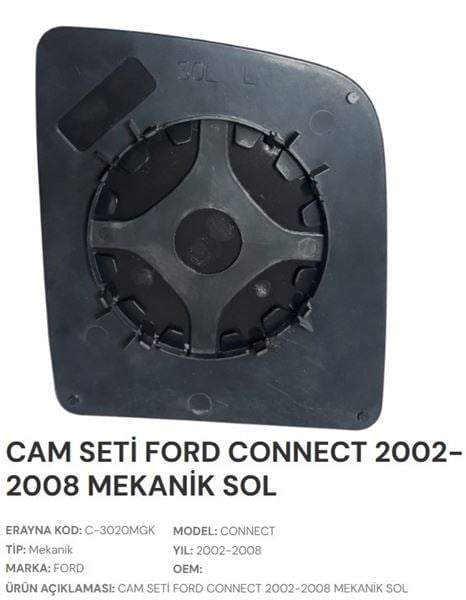 CAM SETİ FORD CONNECT 2002-2008 MEKANİK SOL