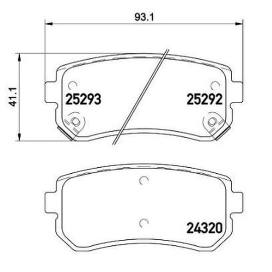 FREN BALATASI ARKA HYUNDAI TUCSON 2015-/ KONA 2017-/ KIA SPORTAGE 2015-/ PICANTO 2011-/ USTTEN DELIKLI