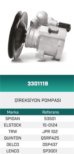 DİREKSİYON POMPASI HİDROLİK ASTRA F1.7D-VECTRA A2.0i-1.7D HATTAT/HEMA