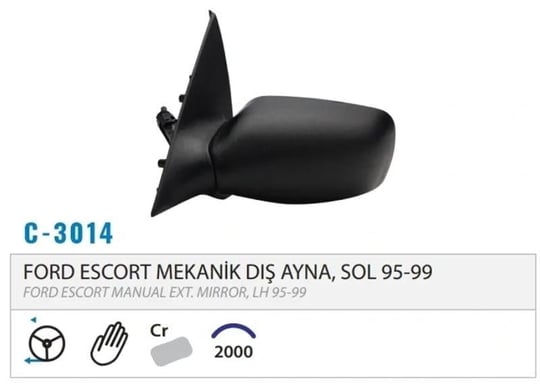 DIŞ DİKİZ AYNASI MEKANİK SOL ESCORT 95-01 M003.301 4