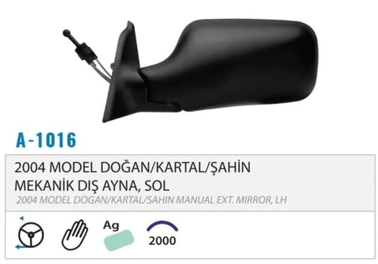 DIŞ DİKİZ AYNASI MEKANİK SOL PALİO GÖVDE M131 04> M001.1016