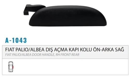 DIŞ KAPI KOLU ÖN ARKA SAĞ ALBEA 02-09 ODH500.1043