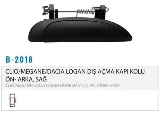 DIŞ KAPI KOLU ÖN ARKA SAĞ CLIO SYMBOL MEGANE LOGAN ODH500.2012