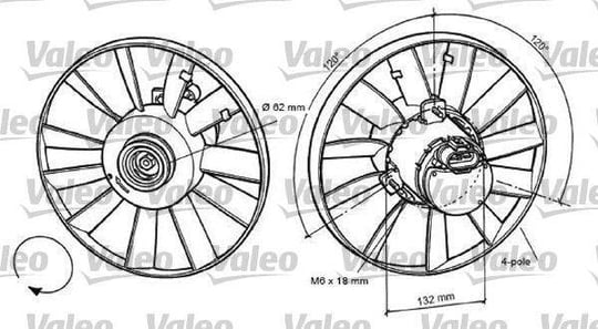 FAN MOTORU VW PASSAT 93>97