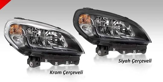 FAR DOBLO 2015- MOTORLU KROM CERCEVELI SAG 52109256 E BELGELİ