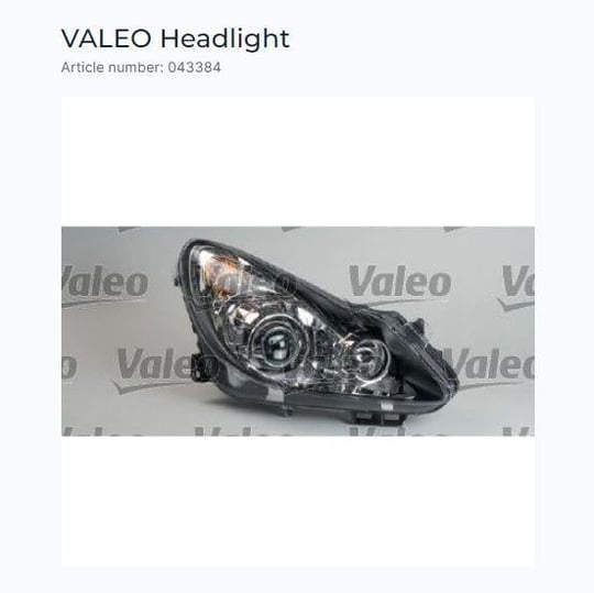 FAR+SİNYAL E H7+H1 SAĞ FBL+DBL OPEL CORSA D 07/06>