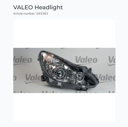 FAR+SİNYAL E H7+H1 SOL FBL+DBL OPEL CORSA D 07/06>