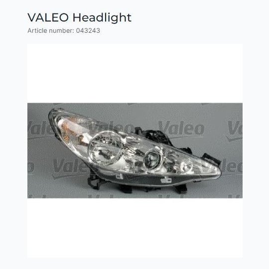 FAR+SİNYAL E+ SAĞ H7+H7+H1 FBL PEUGEOT 207 04/06>