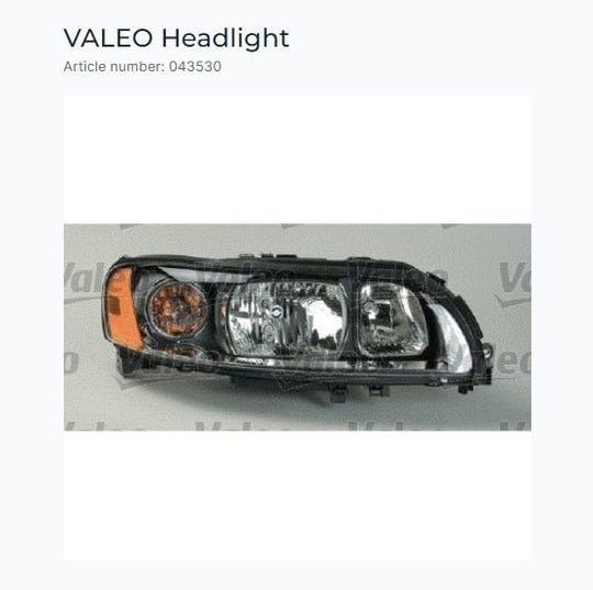 FAR+SİNYAL E+ SOL H7+HB3 VOLVO V70 06/04>