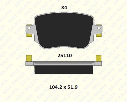 FREN BALATASI ARKA AUDI A1 A1 SPORTBACK Q3 25110 175 04 ANS KD13 2511017504ANSKD13