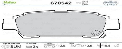 FREN BALATASI ARKA AVENSIS VERSO 2.0 VVTI 01>09 AVENSIS VERSO 2.0 D4D 01>05