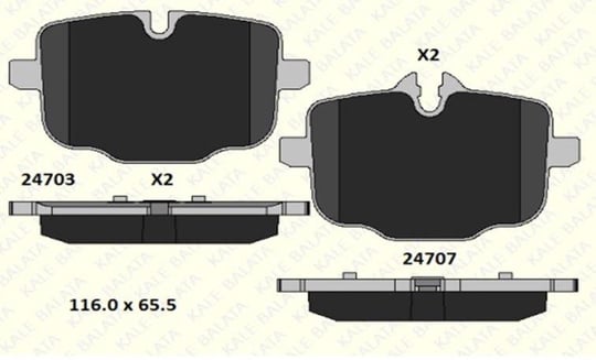 FREN BALATASI ARKA BMW 5 5 TOURING 6 CABRIO 6 COUPE 6 GRAN COUPE 7 24703 180 15 MSH KD11 2470318015MSHKD11