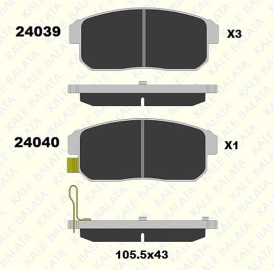 FREN BALATASI ARKA CHEVROLET CRUZE 24039 144 05 ANS KD13 2403914405ANSKD13