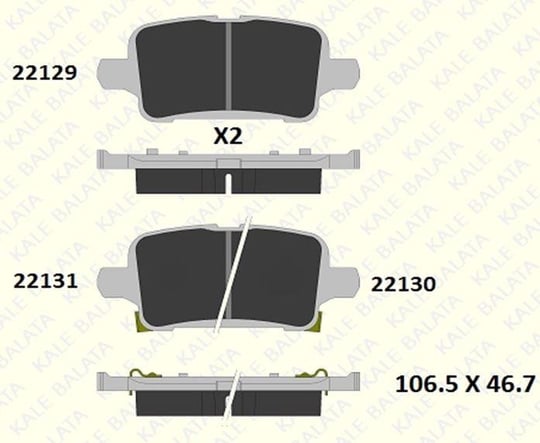 FREN BALATASI ARKA CHEVROLET CRUZE II VOLT I II ASTRA K 22129 171 05 MSH KD13