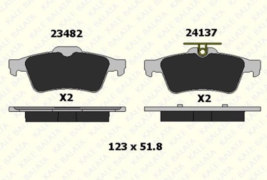 FREN BALATASI ARKA CHEVROLET VECTRA C-MAX 07-10 FOCUS C-MAX 03-07 FOCUS II CABRIO SEDAN SW TOURNEO CONNECT 02-13 TRANSİT CONNECT 02-13 24137 165 05 ANS KD13 2413716505ANSKD13