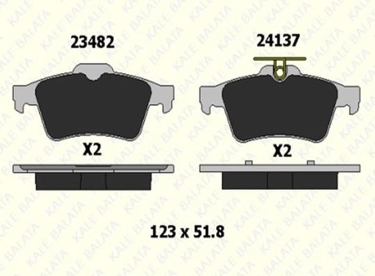 FREN BALATASI ARKA CITROEN C5 III C5 BREAK (SHİMLİ) C-MAX 07-10 FOCUS C-MAX 03-07 FOCUS II CABRIO SEDAN SW TOURNEO CONNECT 02-13 TRANSİT CONNECT 02-13 24137 165 05 MSH KD13 2413716505MSHKD13