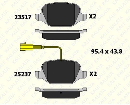 FREN BALATASI ARKA FIAT LINEA 1.6 23517 172 05 ANS KD13