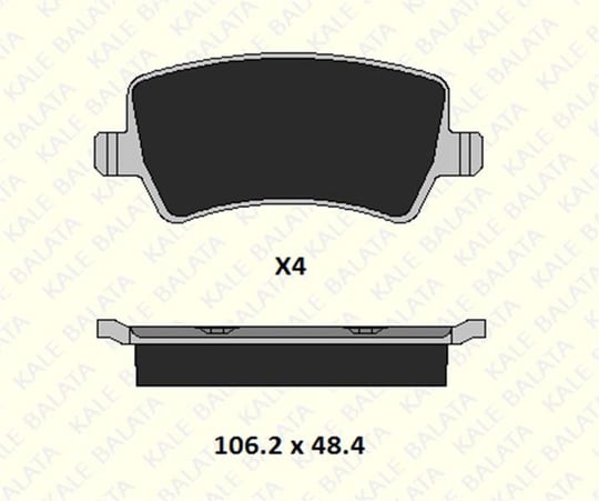 FREN BALATASI ARKA FORD GALAXY MONDEO S-MAX 24496 169 14 MSH KD11 2449616914MSHKD11