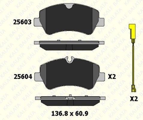 FREN BALATASI ARKA FORD TOURNEO CUSTOM V362 TRANSIT VI V363 TRANSIT CUSTOM V362 25603 175 15 ANS KD20 2560317515ANSKD20