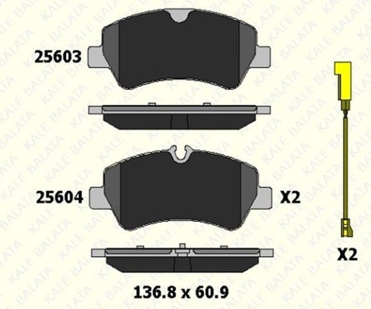 FREN BALATASI ARKA FORD TOURNEO CUSTOM V362 TRANSIT VI V363 TRANSIT CUSTOM V362 25603 175 15 MSH KD20 2560317515MSHKD20