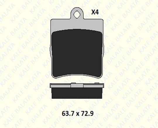 FREN BALATASI ARKA MERCEDES C SERİSİ (W202) (W203) COUPE (CL203) CLC SERİSİ (CL203) CLK (C209) E SERİSİ CABRIO (A124) SLK (R171) 21919 153 04 MSH KD11