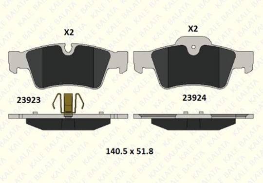 FREN BALATASI ARKA MERCEDES G SERİSİ (W463) M SERİSİ (W164) R SERİSİ (W251 V251) 23923 179 05 MSH KD11 2392317905MSHKD11