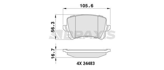 FREN BALATASI ARKA PASSAT B7 10> SHARAN 10> TIGUAN 07> / A6 01> Q3 11> / ALHAMBRA 10>
