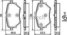 FREN BALATASI ARKA PEUGEOT 308 13> CITROEN C4 PICASSO 13> GDB2036