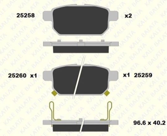 FREN BALATASI ARKA SUZUKI SUZUKI BALENO SWIFT IV V SX4 II S-CROSS VITARA III 25258 143 05 MSH KD13 2525814305MSHKD13