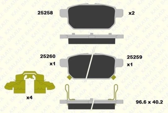 FREN BALATASI ARKA SUZUKI SUZUKI BALENO SWIFT IV V SX4 II S-CROSS VITARA III 25258 143 15 MSH KD13 2525814315MSHKD13