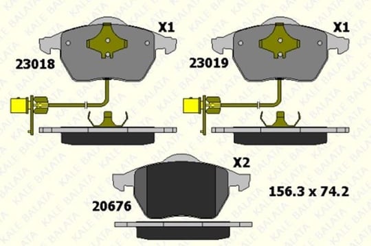 FREN BALATASI ÖN AUDI A4 A4 AVANT A4 CABRIO A6 A6 AVANT SUPERB 1.8 1.9 TDİ 2.0 2.3 2.5 2.8 23018 204 05 ANS KD13