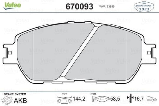 FREN BALATASI ÖN CAMRY 2.0 2.4 3.0 01>06 LEXUS ES 300 3.0 01>06