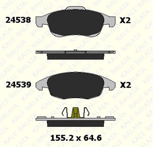 FREN BALATASI ÖN CITROEN BERLINGO PANELVAN PLATFORM ŞASİ C4 GRAND PİCASSO C4 II C4 PİCASSO I DS4 DS5 24538 180 05 ANS KD13 2453818005ANSKD13