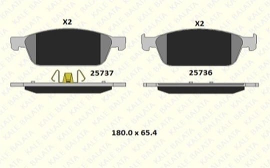 FREN BALATASI ÖN FORD ESCAPE III FOCUS III KA+ KUGA II TOURNEO CONNECT 25736 179 05 ANS KD13 2573617905ANSKD13