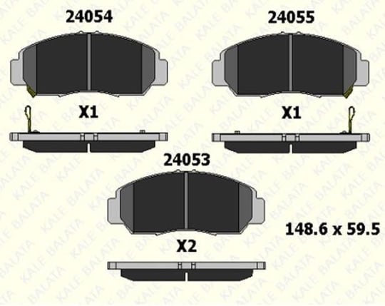 FREN BALATASI ÖN HONDA ACCORD VII CIVIC VII FR-V 24053 170 05 ANS KD13 2405317005ANSKD13