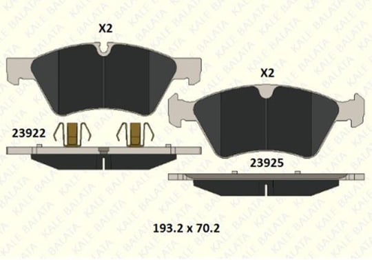 FREN BALATASI ÖN MERCEDES E SERİSİ (W211) E SERİSİ T-MODEL G SERİSİ (W463) GL SERİSİ (X164) M SERİSİ (W164) R SERİSİ (W251 V251) 23922 210 05 MSH KD11 2392221005MSHKD11
