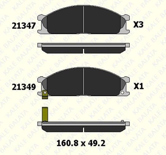 FREN BALATASI ÖN NISSAN ELGRAND HOMY III IV NP 300 NAVARA PATHFINDER PICK UP TERRANO I URVAN VANETTE 21347 170 05 ANS KD20