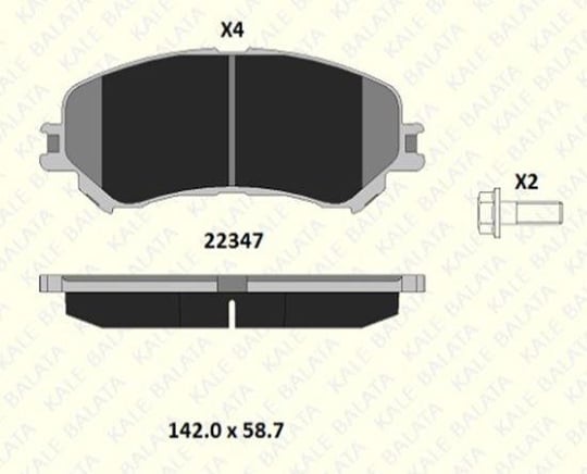 FREN BALATASI ÖN NISSAN QASHQAI II ROGUE X-TRAIL III/ROGUE ESPACE V GRAND SCENİC IV MEGANE IV MEGANE IV GRANDTOUR SCENİC KADJAR TALİSMAN 22347 185 14 ANS KD13